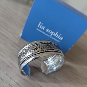 Lia Sophia Silver Cuff Bracelet